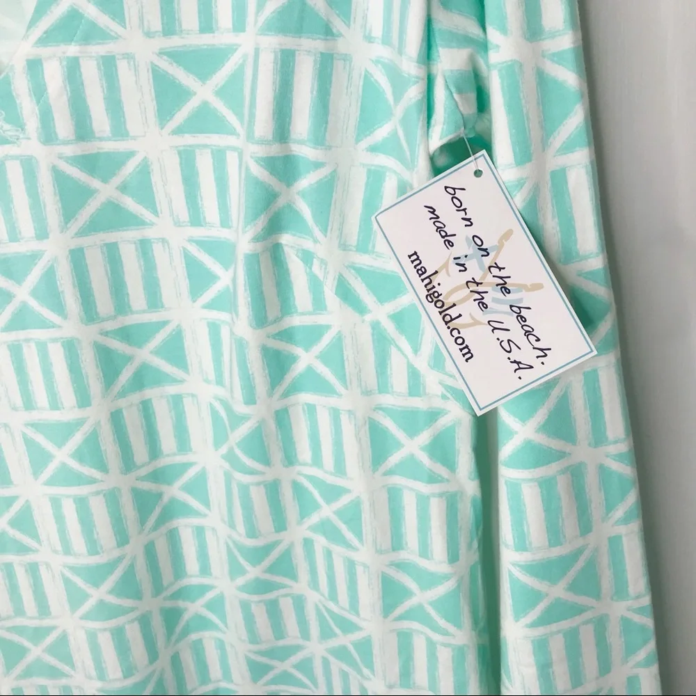 NWT MAHI GOLD mint green white Bimini dress Extra Large XL - Picture 4 of 5